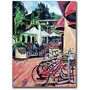 Trademark Global Coleen Proppe "Bikers in Town" Canvas Art, 47" x 35"
