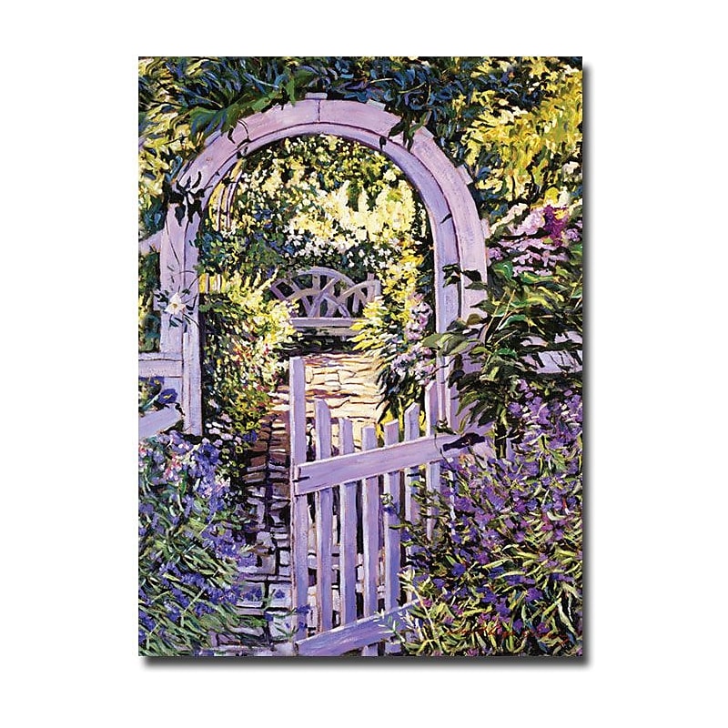 Trademark Global David Glover "Country Garden Gate" Canvas Art, 32" x 24" image 1
