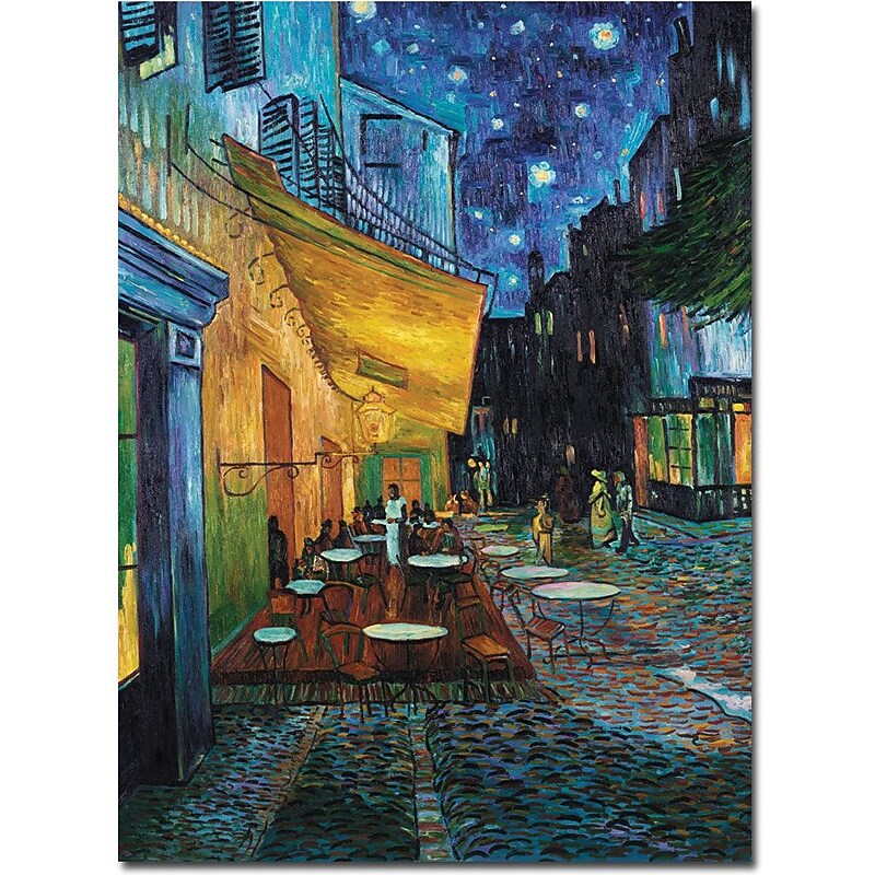 Trademark Global Vincent Van Gogh "Cafe Terrace" Canvas Art, 14" x 19" image 1