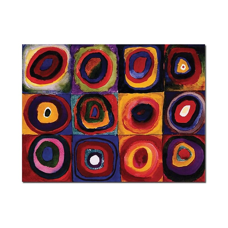 Trademark Global Wassily Kandinisky "Karbstudie Quadrate" Canvas Art, 18" x 24" image 1