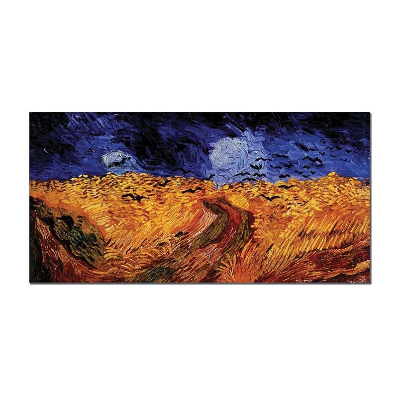 Trademark Global Vincent Van Gogh "Wheatfield with Crows" Canvas Art, 24" x 47" image 1