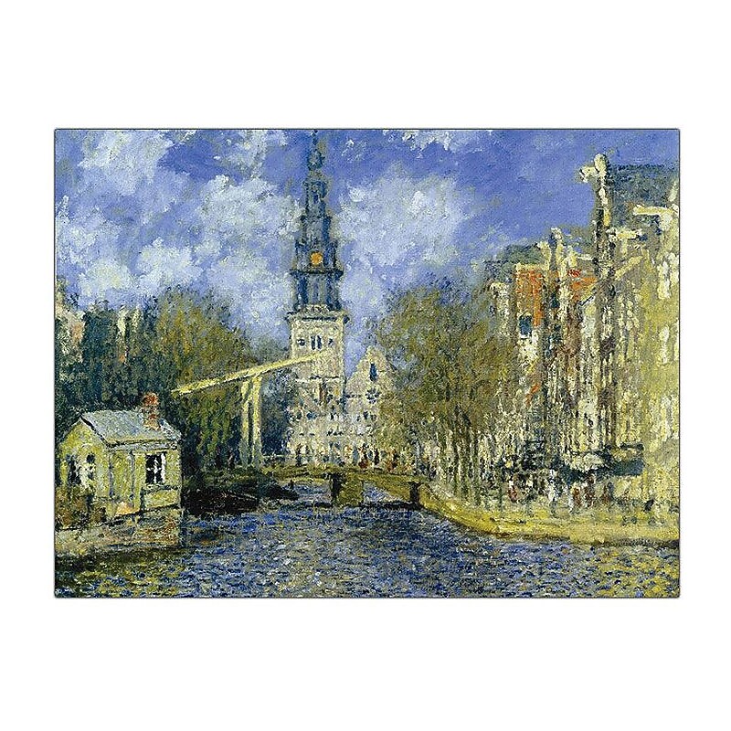 Trademark Global Claude Monet "The Zuiderkerk at Amsterdam" Canvas Art, 18" x 24" image 1