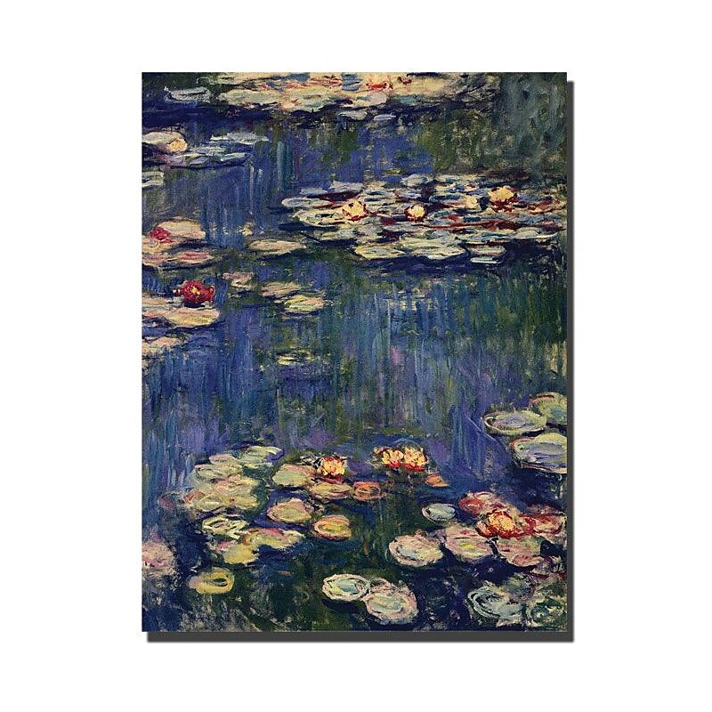 Trademark Global Claude Monet "Water Lilies" Canvas Art, 47" x 35" image 1