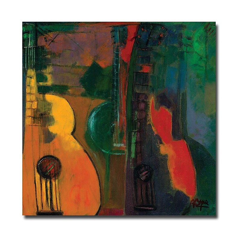 Trademark Global Boyer "Guitars" Canvas Art, 35" x 35" image 1