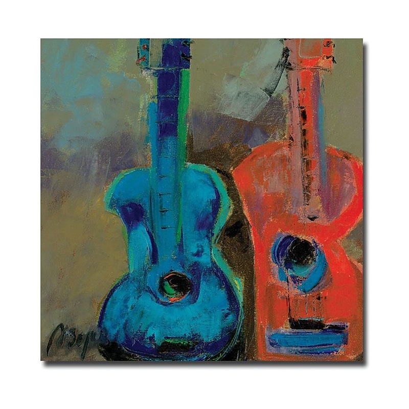 Trademark Global Boyer "Red and Blue" Canvas Art, 24" x 24" image 1