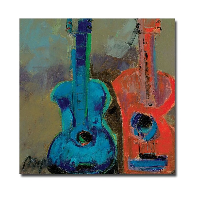 Trademark Global Boyer "Red and Blue" Canvas Art, 35" x 35" image 1