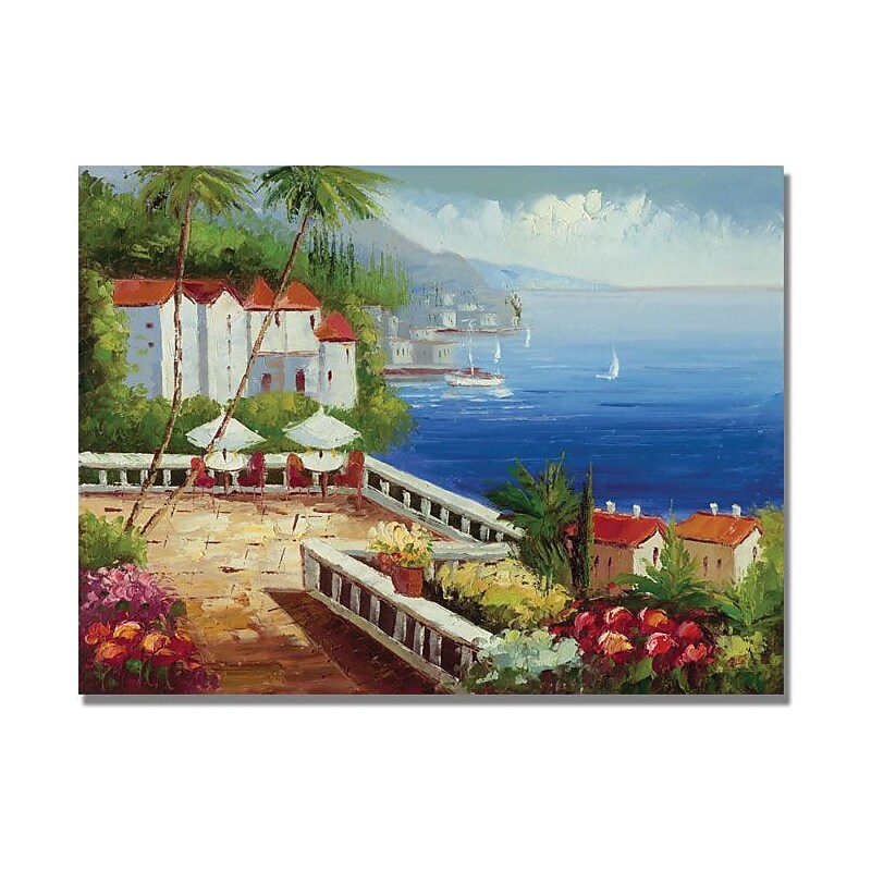 Trademark Global "Mediterranean View" Canvas Art, 18" x 24" image 1