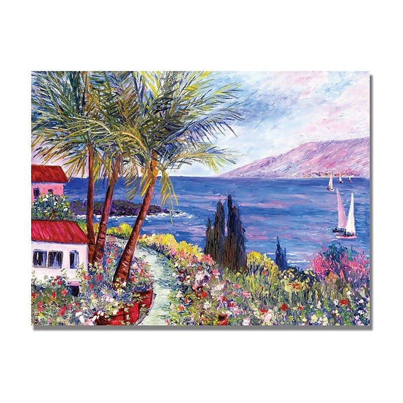 Trademark Global Manor Shadian "Villa in Maui" Canvas Art, 30" x 47" image 1