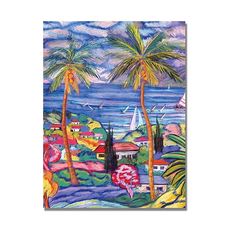 Trademark Global Manor Shadian "Hawaii Wind Surf" Canvas Art, 24" x 32" image 1