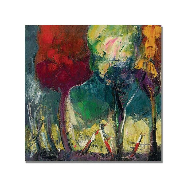 Trademark Global Boyer "Aquas Rojas" Canvas Art, 24" x 24" image 1