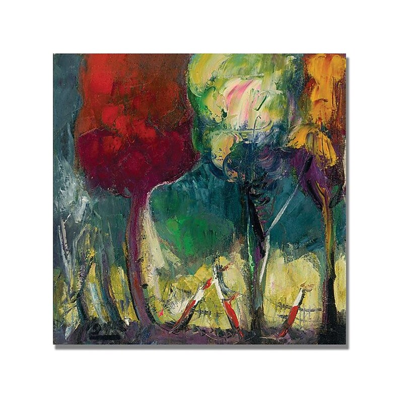 Trademark Global Boyer "Aquas Rojas" Canvas Art, 35" x 35" image 1