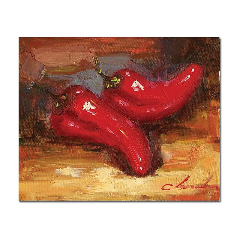 Trademark Global "Chili Peppers" Canvas Art, 26" x 32" image 1