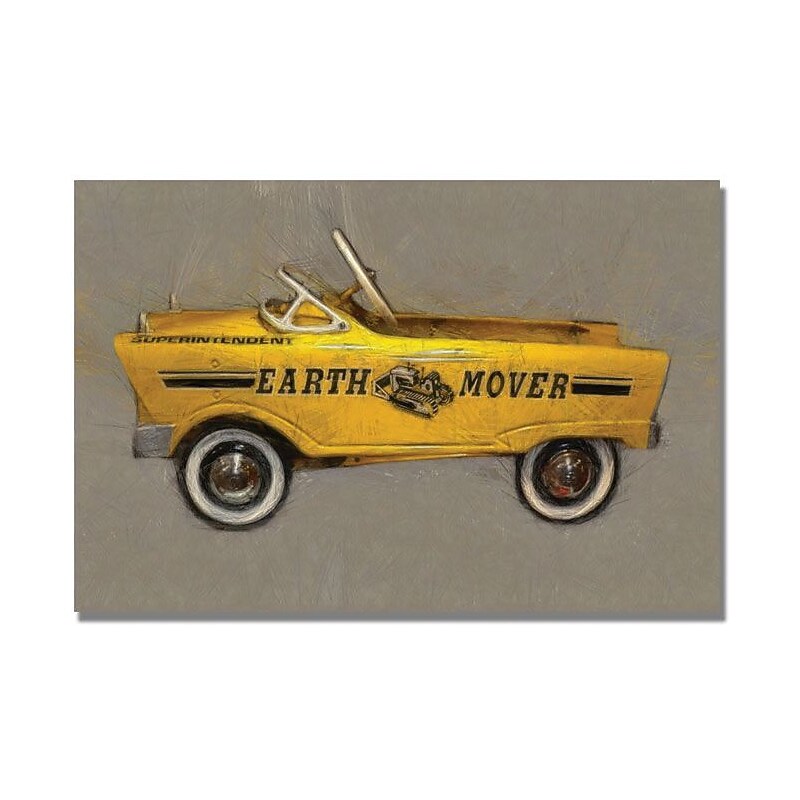 Trademark Global Michelle Calkins "Earth Mover Pedal Car" Canvas Art, 16" x 24" image 1