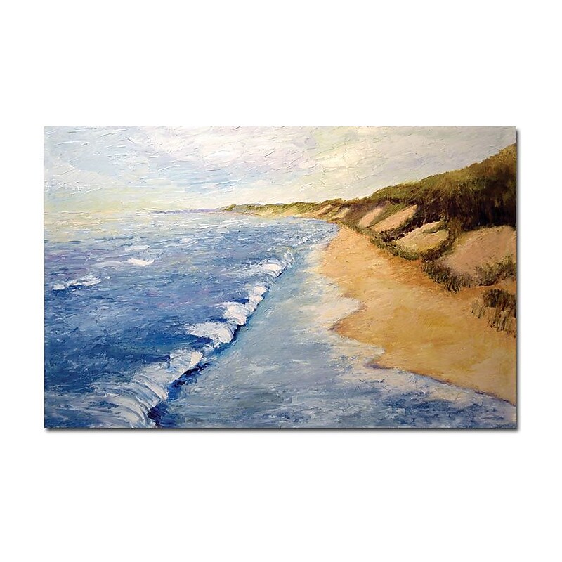Trademark Global Michelle Calkins "Lake Michigan Whitecaps" Canvas Art, 35" x 47" image 1