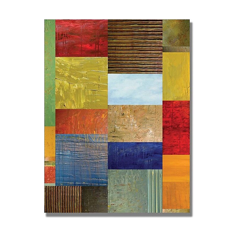 Trademark Global Michelle Calkins "Color Panels with Blue Sky"-A Canvas Art, 32" x 24" image 1