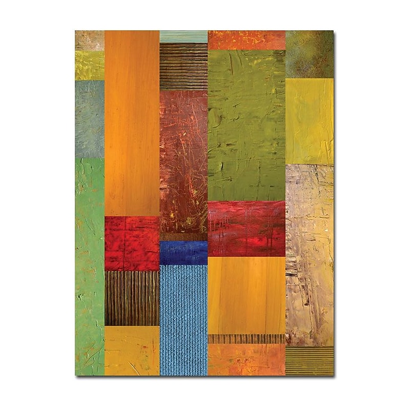 Trademark Global Michelle Calkins "Color Panes Green Grass"-A Canvas Art, 32" x 24" image 1