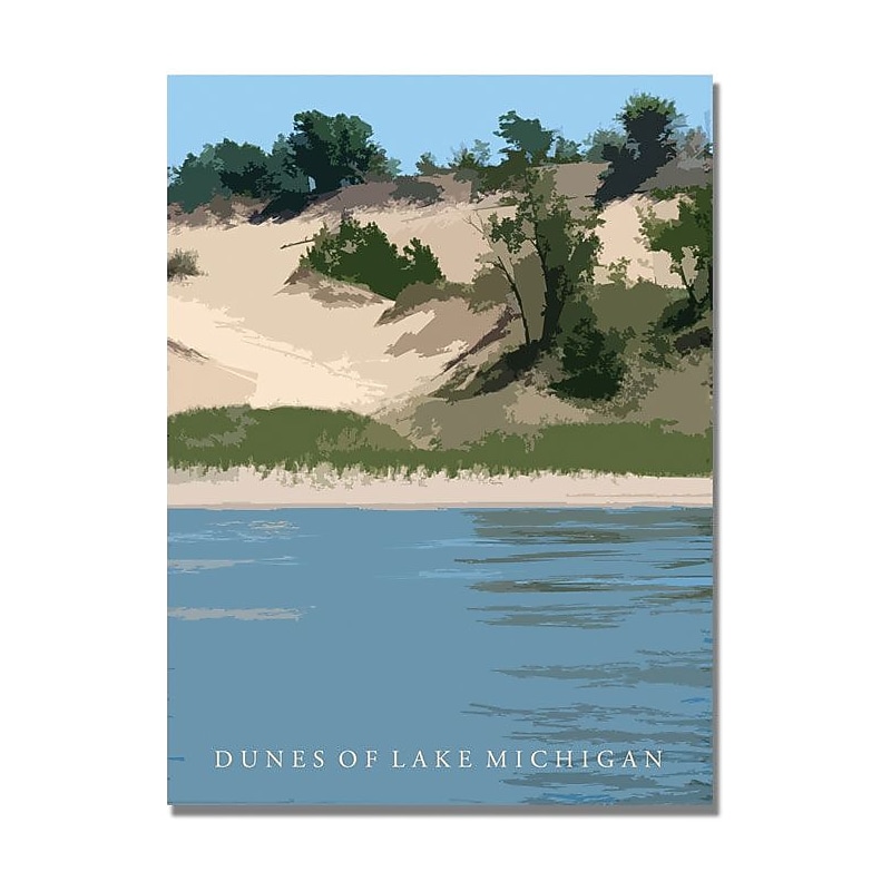 Trademark Global Michelle Calkins "Dunes of Lake Michigan II" Canvas Art, 24" x 18" image 1
