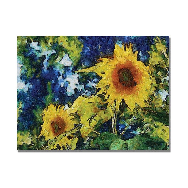 Trademark Global Michelle Calkins "Sunflowers" Canvas Art, 18" x 24" image 1