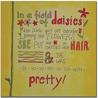 Trademark Global Nicole Dietz "Daisy Girl" Canvas Art, 18" x 18"
