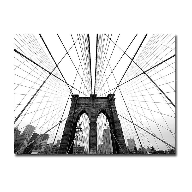Trademark Global Nina Papiorek "NYC Brooklyn Bridge" Canvas Art, 18" x 24" image 1