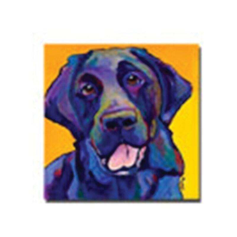 Trademark Global Pat Saunders White "Buddy" Canvas Art, 24" x 24" image 1