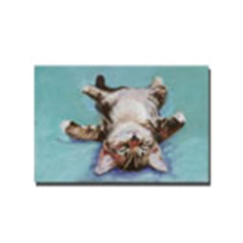 Trademark Global Pat Saunders White "Little Napper" Canvas Art, 14" x 19" image 1