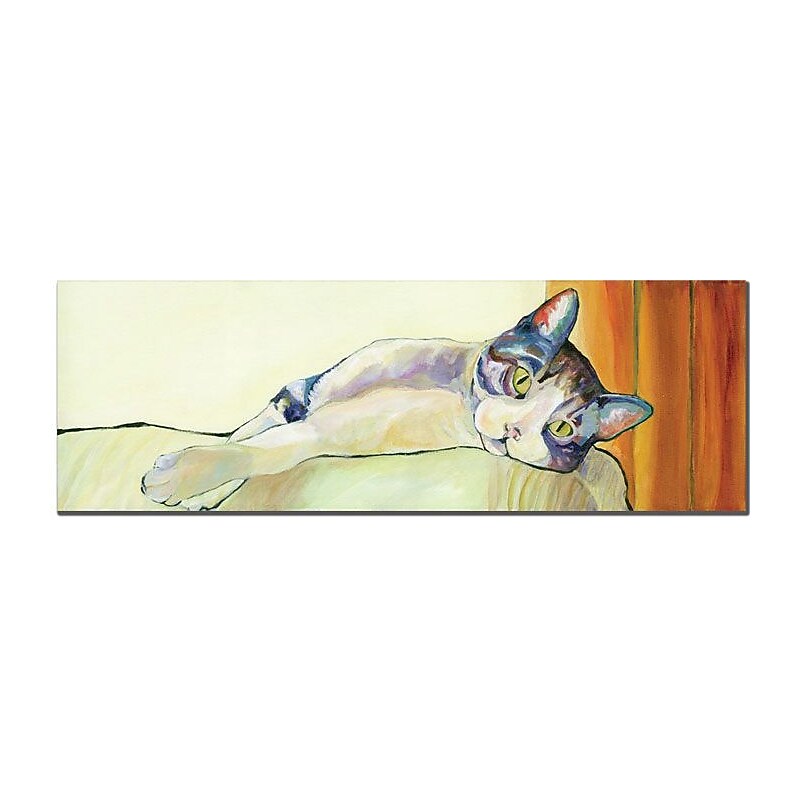Pat Saunders White "Sunbather" Canvas Art, 8" x 24" image 1