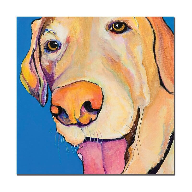 Trademark Global Pat Saunders White "Rex" Canvas Art, 35" x 35" image 1