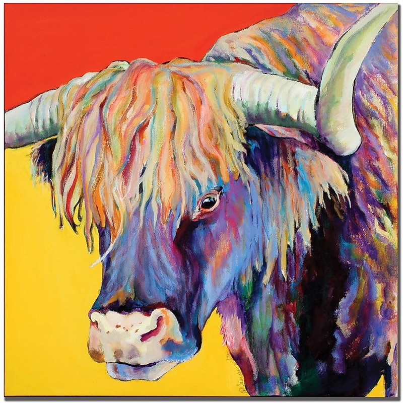 Trademark Global Pat Saunders White "Scotty" Canvas Art, 24" x 24" image 1