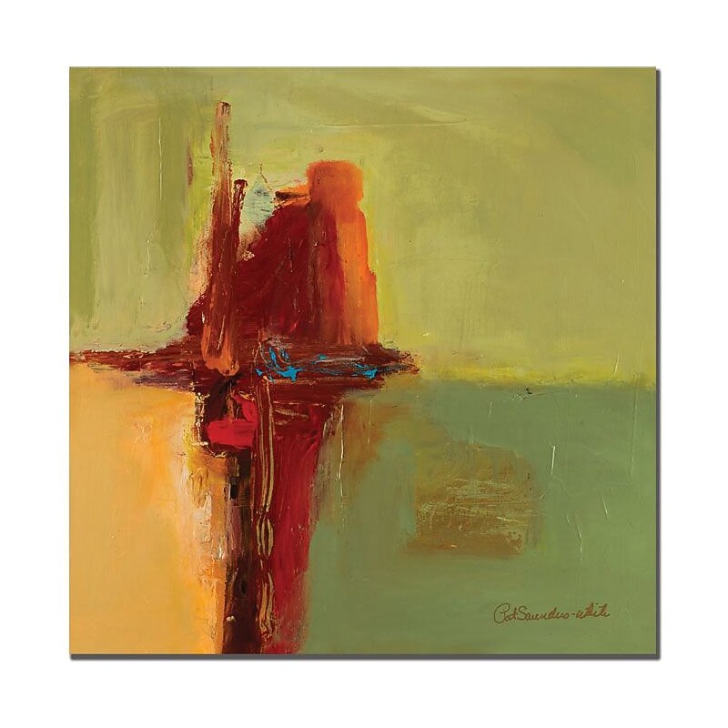 Trademark Global Pat Saunders White "Sea Fire" Canvas Art, 35" x 35" image 1