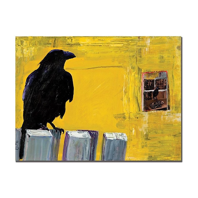 Trademark Global Pat Saunders White "Watching" Canvas Art, 24" x 32" image 1