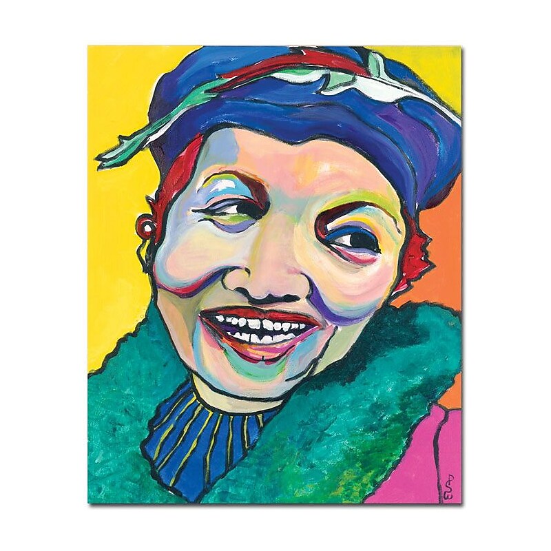 Trademark Global Pat Saunders White "Koko Vivienne" Canvas Art, 47" x 35" image 1