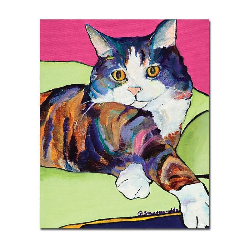 Trademark Global Pat Saunders White "Ursula" Canvas Art, 32" x 26" image 1