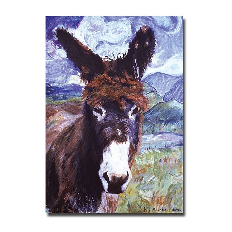 Trademark Global Pat Saunders White "Carrot Top" Canvas Art, 24" x 16" image 1