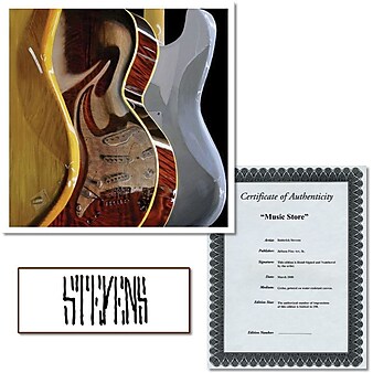 Trademark Global Roderick Stevens "Music Store" Canvas Art, 24" x 24"