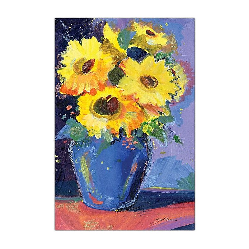 Trademark Global Sheila Golden "Sunflowers II" Canvas Art, 19" x 14" image 1