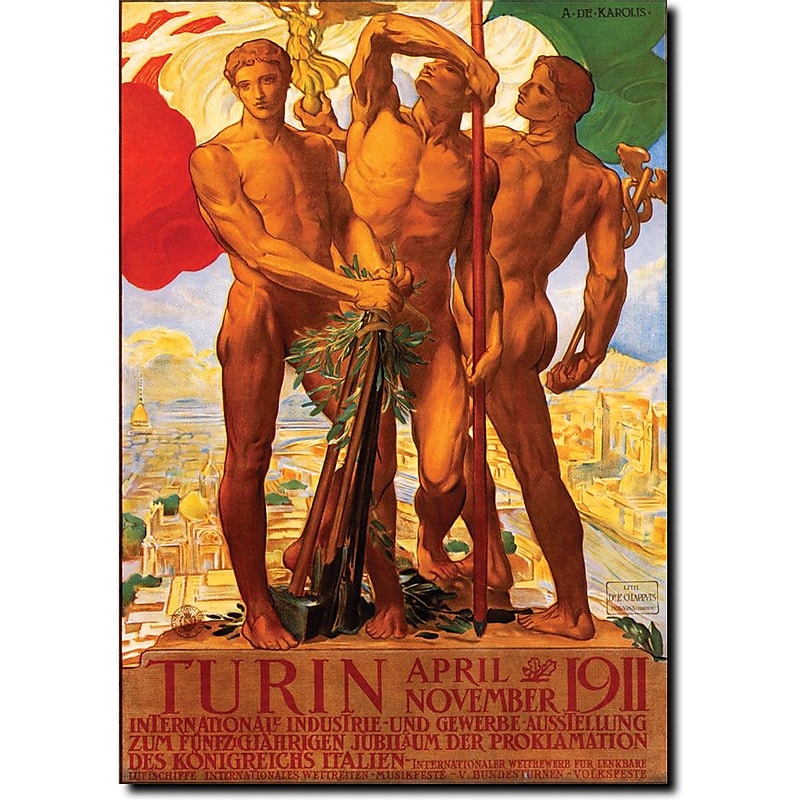 Trademark Global Adolfo Carolis "Turin 1911" Canvas Art, 48" x 36" image 1