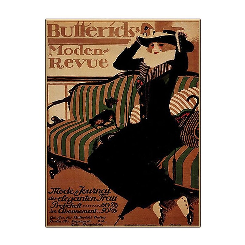 Trademark Global Paul Scheurich "Buttericks Moden Revue" Canvas Art, 32" x 26" image 1