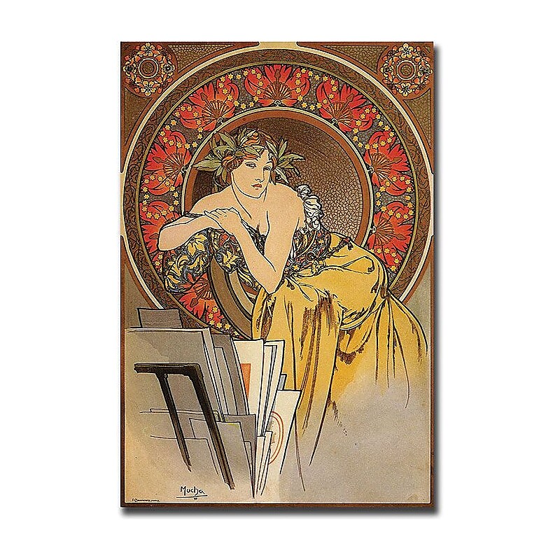 Trademark Global Alphonse Mucha "Mucha" Canvas Art, 32" x 26" image 1