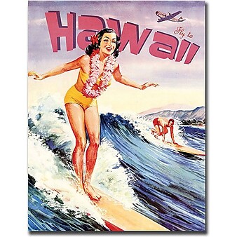 Trademark Global "Hawaii Vintage" Canvas Art, 24" x 18"
