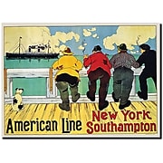 Trademark Global Henri Cassiers "American Line New York to Southhampton" Canvas Art, 18" x 24"