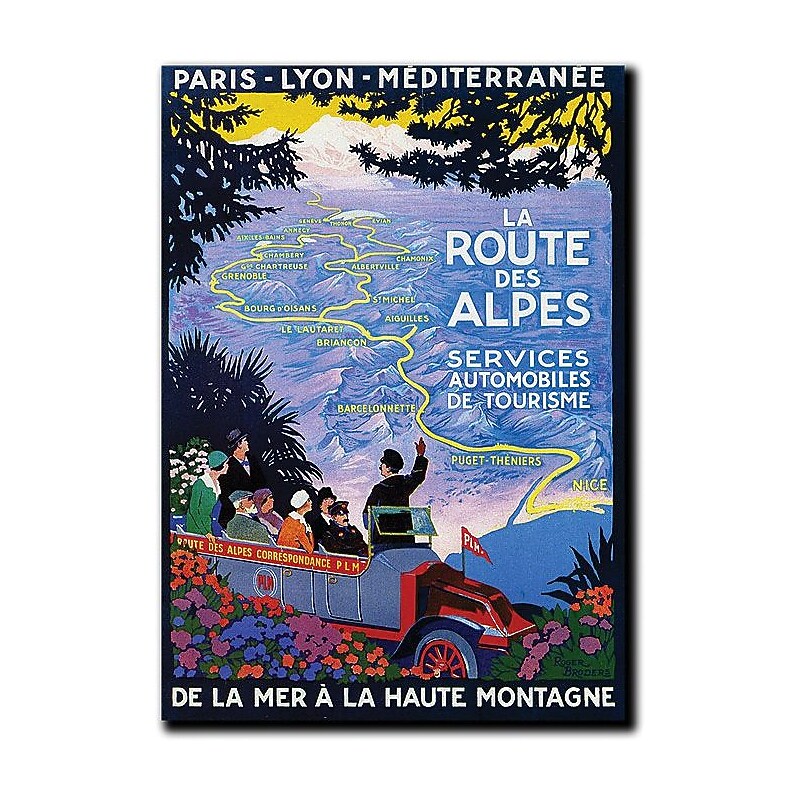 Trademark Global Roger Broders "La Route des Alpes" Canvas Art, 48" x 36" image 1