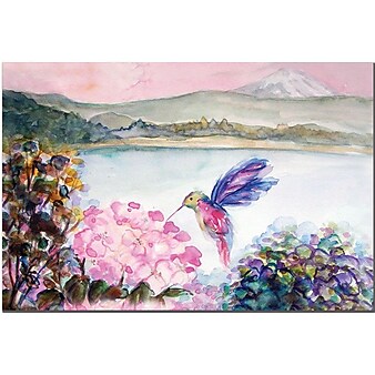 Trademark Global Wendra "Hummingbird's Joy" Canvas Art, 16" x 24"