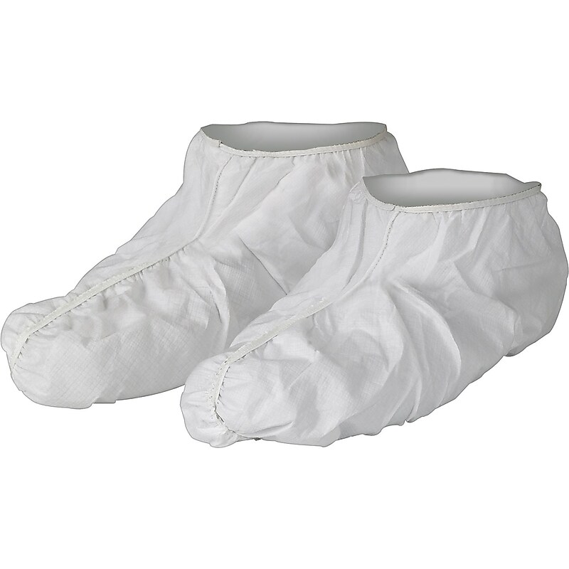 KleenGuard® A40 Fully Elastized Shoe Cover, Liquid/Particle Protection, White, Universal, 400/Ct image 1