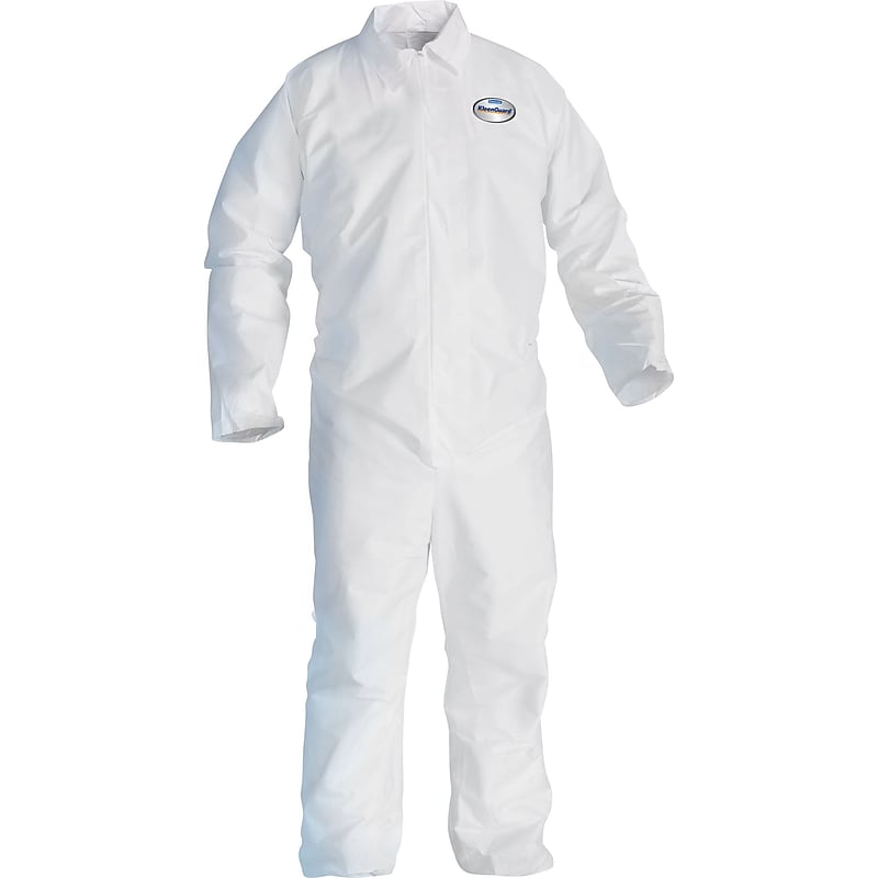 KleenGuard A20 Breathable Coveralls, Medium, Front Zipper, White, 24/Carton image 1
