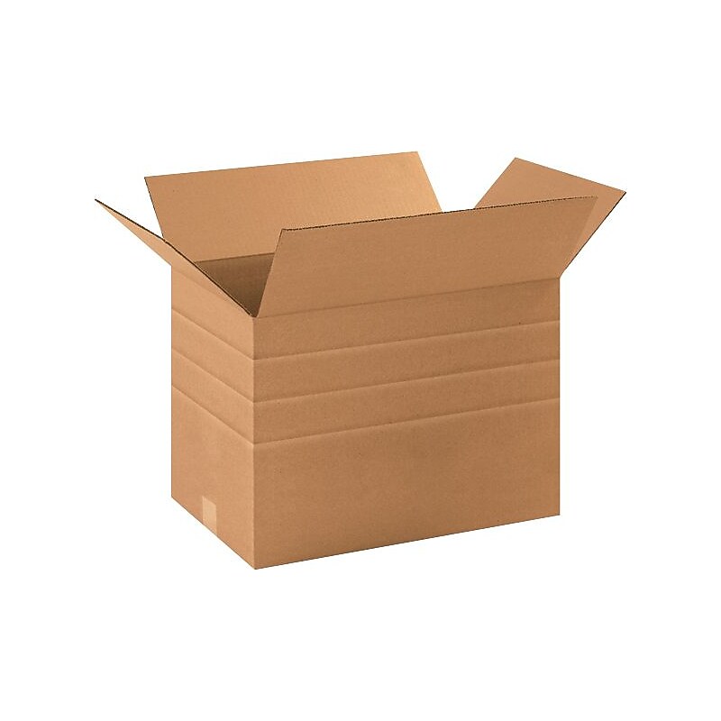 17.25" x 11.5" x 12" Multi-Depth Shipping Boxes, 25/Bundle (MD171112R) image 1
