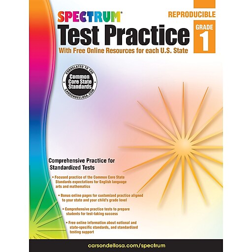 Spectrum Test Practice Workbook, Grade 1 (704247) Staples