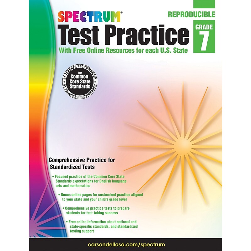 Spectrum Test Practice Grade 7 Workbook, Paperback image 1
