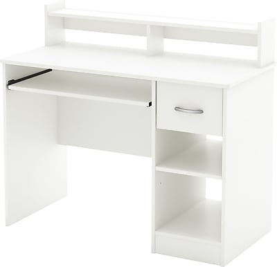 South Shore Desk with 3 Storage Drawers Pure White 