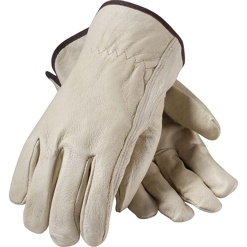 PIP Driver's Gloves, Top Grain Pigskin, Medium, Cream (70-361/M) image 1